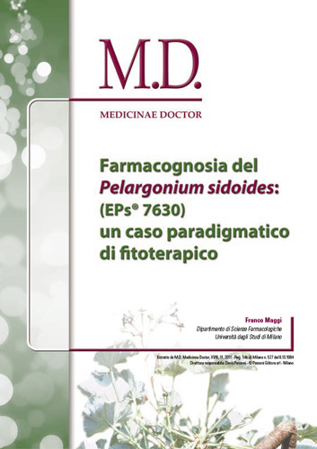 Farmacognosia del Pelargonium sidoides: (EPs® 7630) un caso paradigmatico di fitoterapico