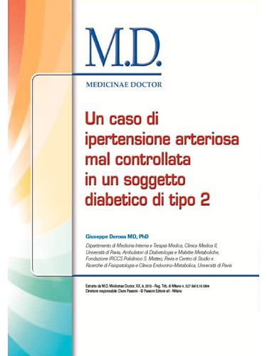 Un caso di ipertensione arteriosa mal controllata un un soggetto diabetico di tipo 2